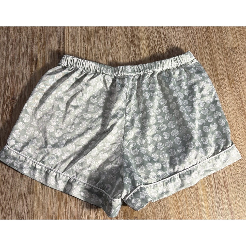 Joyspun Green Butterfly Print Satin Sleep Shorts - Picture 2 of 6